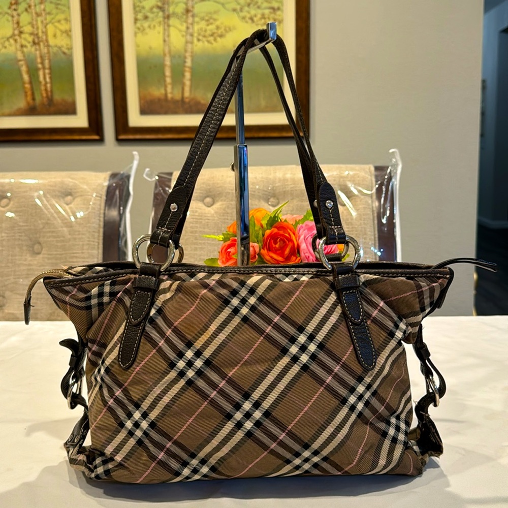 Burberry Plaid Shoulder Bag - Brown and Black - Picture 2 of 13